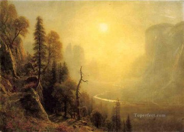  Valle Art - Study for Yosemite Valley Glacier Point Trail Albert Bierstadt